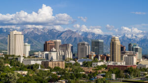 Skyline of Salt Lake City, Utah