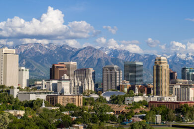 Skyline of Salt Lake City, Utah
