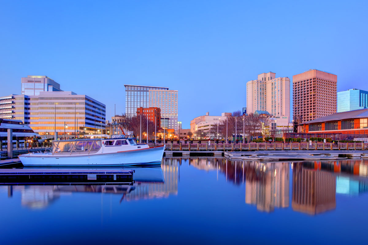 Norfolk, Virginia waterfront